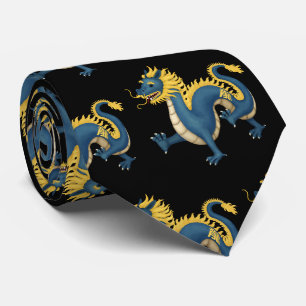 Chinese Zodiac Dragon Leuke Astrologie Teken Zwart Stropdas