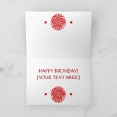 CHINESE ZODIAC DRAGON PAPERCUT ILLUSTRATIE FEESTDAGEN KAART (Binnen)