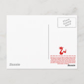 CHINESE ZODIAC DRAGON PAPERCUT ILLUSTRATION BRIEFKAART (Achterkant)