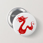 CHINESE ZODIAC DRAGON PAPERCUT ILLUSTRATION RONDE BUTTON 5,7 CM (Voorkant /achterkant)