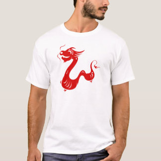 CHINESE ZODIAC DRAGON PAPERCUT ILLUSTRATION T-SHIRT