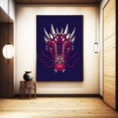 Chinese Zodiac Dragon Wall Art Print Japandi Decor