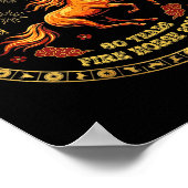 Chinese Zodiac Fire Horse 2026 -legend Since 1966  Poster (Hoek)