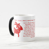 CHINESE ZODIAC GOAT PAPERCUT ILLUSTRATIE MAGISCHE MOK (Voorkant links)