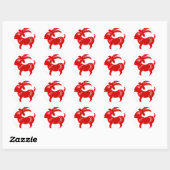 CHINESE ZODIAC GOAT PAPERCUT ILLUSTRATIE RONDE STICKER (Vel)