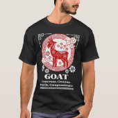 Chinese Zodiac Goat Personality T-shirt (Voorkant)