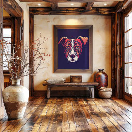 Chinese Zodiac Hond Muurprint | Rustieke Boerderij Canvas Afdruk