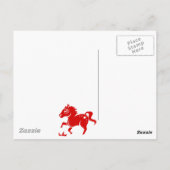 CHINESE ZODIAC HORSE PAPERCUT ILLUSTRATION BRIEFKAART (Achterkant)