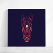 Chinese Zodiac Horse Wall Art Print Rustic Decor