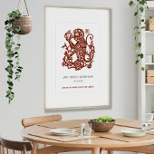 Chinese Zodiac Jaar van Aap Verjaardag Print Gift