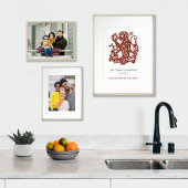 Chinese Zodiac Jaar van Aap Verjaardag Print Gift