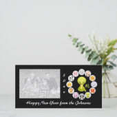 Chinese Zodiac Jaar van de Slang Fotokaart Feestdagenkaart (Staand voorkant)