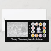 Chinese Zodiac Jaar van het Konijn Fotokaart Feestdagenkaart (Voorkant / Achterkant)