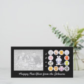 Chinese Zodiac Jaar van het Konijn Fotokaart Feestdagenkaart (Staand voorkant)