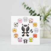 Chinese Zodiac Jaar van het Paard Uitnodiging (Staand voorkant)