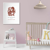 Chinese Zodiac Jaar van het Paard Verjaardag Print