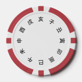 Chinese Zodiac-klok Poker Chips