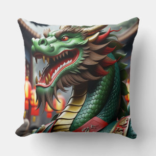 Chinese Zodiac Kunst Jaar Van De Draak Realistisch Kussen