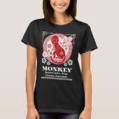 Chinese Zodiac Monkey Personality T-shirt (Voorkant)