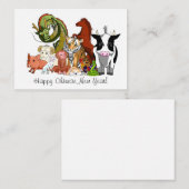 Chinese Zodiac Notitiekaartje (Voorkant / Achterkant)