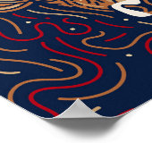 Chinese Zodiac Ox | Digitale Zodiac-afdrukken Poster (Hoek)