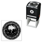 Chinese Zodiac Ox ID542 Zelfinktende Stempel (In situ)