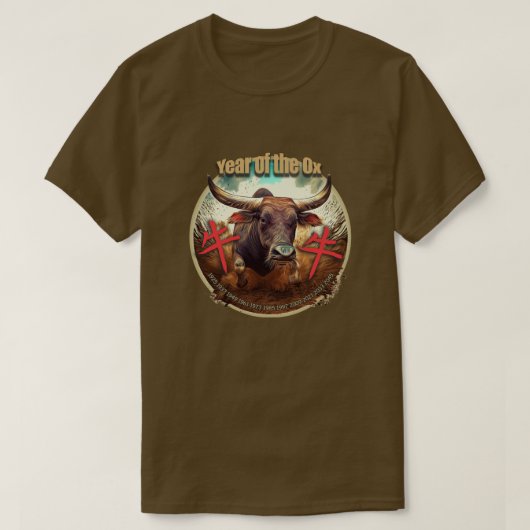 Chinese Zodiac "Ox" T-Shirt (Design voorkant)