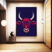 Chinese Zodiac Ox Wall Art Print Japandi Decor