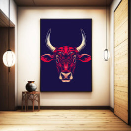 Chinese Zodiac Ox Wall Art Print Japandi Decor