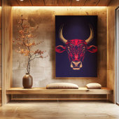 Chinese Zodiac Ox Wall Art Print Japandi Decor