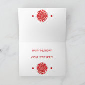 CHINESE ZODIAC PAPERCUT AAP ILLUSTRATIE FEESTDAGEN KAART (Binnen)