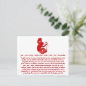 CHINESE ZODIAC PAPERCUT MONKEY ILLUSTRATION BRIEFKAART (Staand voorkant)
