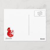 CHINESE ZODIAC PAPERCUT MONKEY ILLUSTRATION BRIEFKAART (Achterkant)