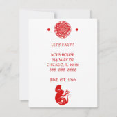 CHINESE ZODIAC PAPERCUT MONKEY ILLUSTRATION KAART (Achterkant)