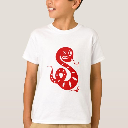 CHINESE ZODIAC PAPERCUT SNAKE ILLUSTRAAT SHIRT (Voorkant)