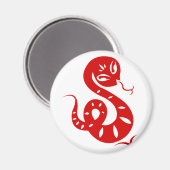 CHINESE ZODIAC PAPERCUT SNAKE ILLUSTRAAT SHIRT MAGNEET (Voorkant / Achterkant)
