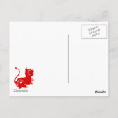 CHINESE ZODIAC PAPERCUT TIGER GELILUSTREERD BRIEFKAART (Achterkant)