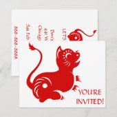CHINESE ZODIAC PAPERCUT TIGER GELILUSTREERD KAART (Voorkant / Achterkant)