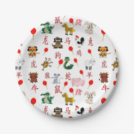 Chinese Zodiac Papieren Bordje