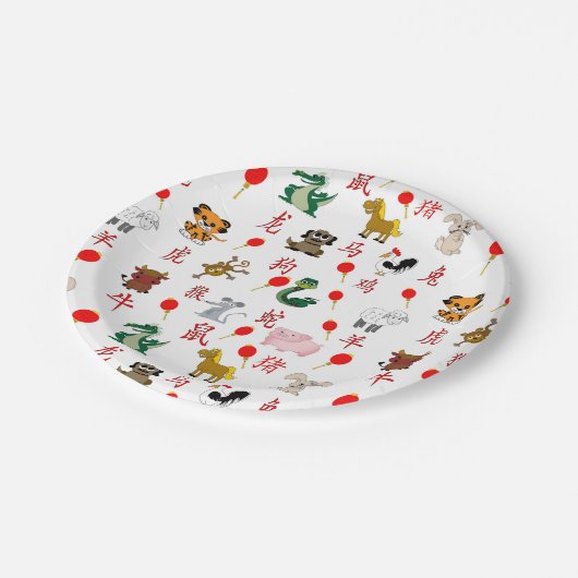 Chinese Zodiac Papieren Bordje (Gekanteld)