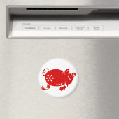 CHINESE ZODIAC PIG PAPERCUT ILLUSTRATIE MAGNEET (Insitu (Vaatwasser))