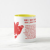 CHINESE ZODIAC PIG PAPERCUT ILLUSTRATIE MOK (Midden)