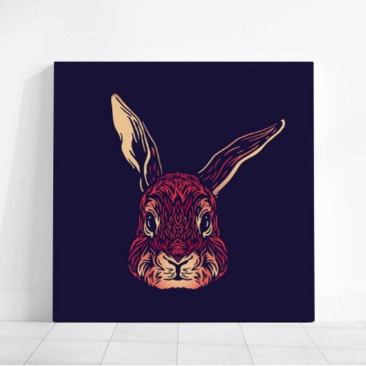 Chinese Zodiac Rabbit Wall Art Print Rustic Decor