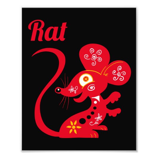 Chinese Zodiac Rat Foto Afdruk (Voorkant)