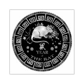 Chinese Zodiac Rat ID542 Rubberstempel (Afrduk)