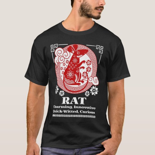 Chinese Zodiac Rat Personality T-shirt (Voorkant)