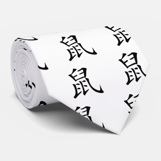 Chinese Zodiac - Rat Stropdas (Opgerold)