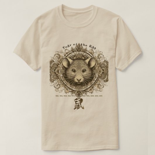 Chinese Zodiac "Rat" T-Shirt (Design voorkant)