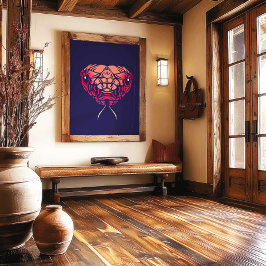 Chinese Zodiac Slang Muur Kunstprint Rustieke Deco Canvas Afdruk