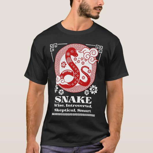 Chinese Zodiac Snake Personality T-shirt (Voorkant)